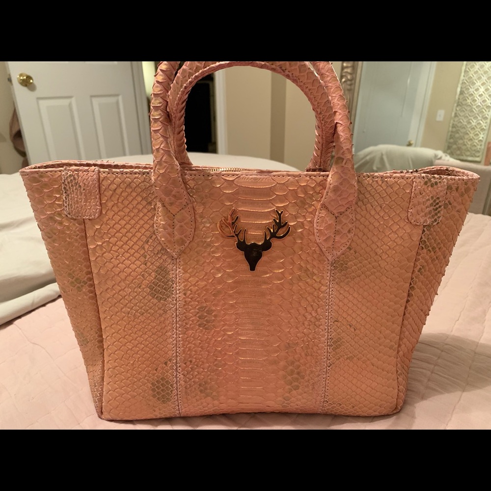 TAXIDERMY Midi Mackie Tote - Rose Gold
